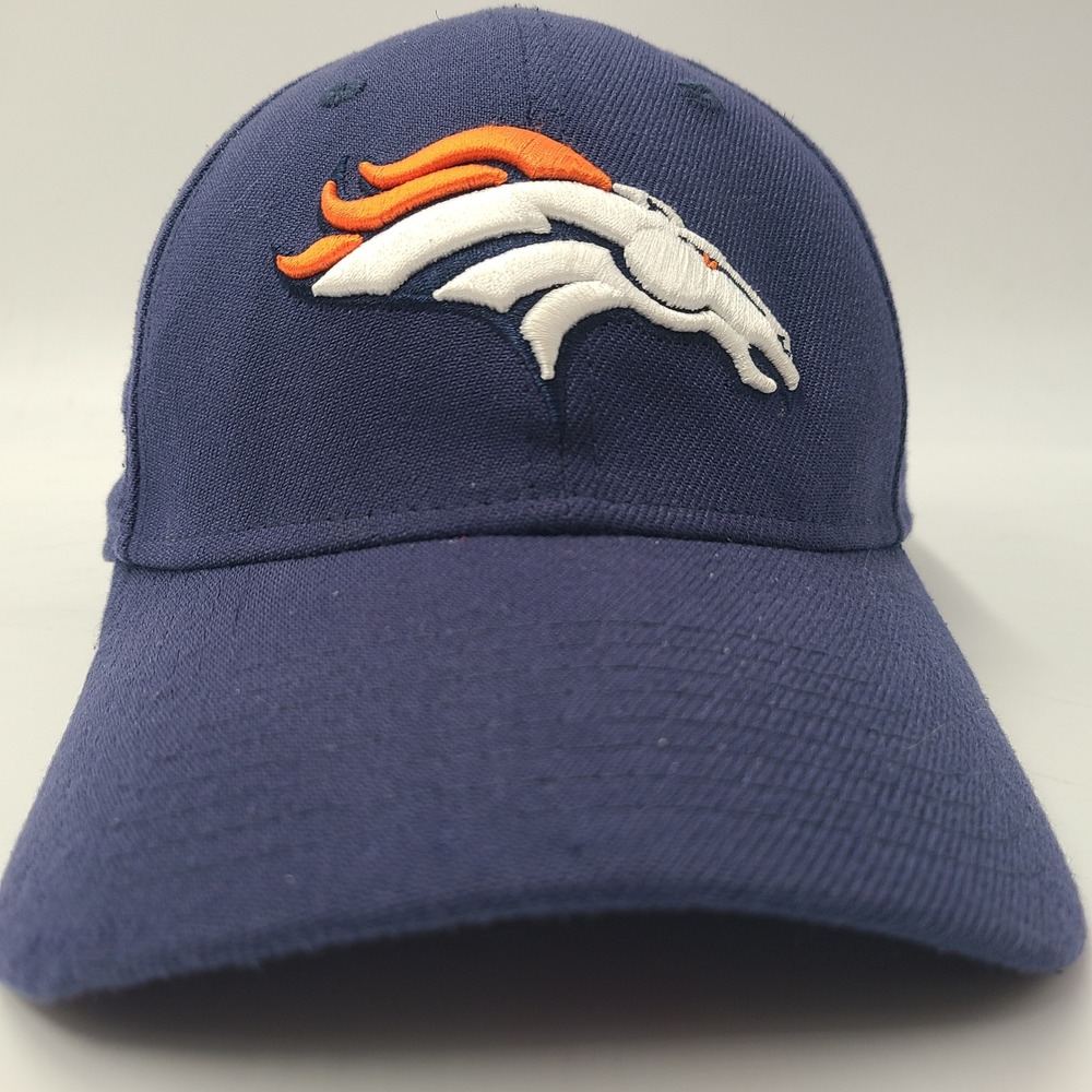 Denver Broncos Hat Fitted L-XL New Era 39Thirty‎ Blue NFL Football Logo Flex Men - Picture 2 of 12